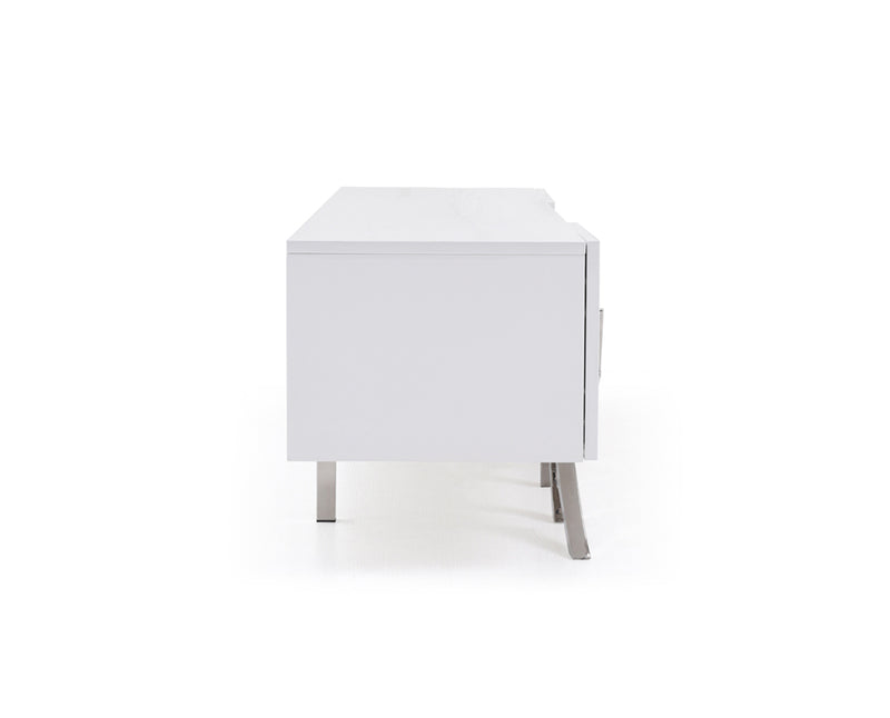 Legend 79"-Wide Modern White TV Stand — view 3