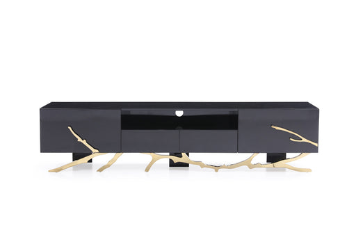 Legend Modern Black & Gold 79" TV Stand — view 2