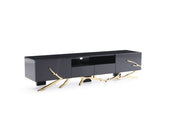Legend Modern Black & Champagne Gold 87" TV Stand