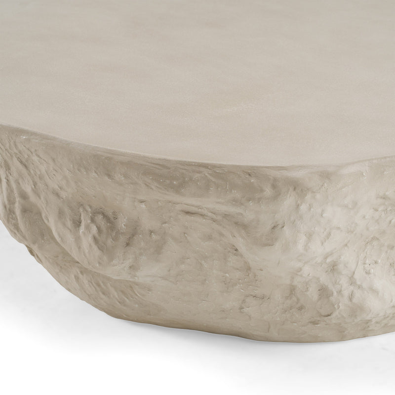 Tyrel - Modern Beige Concrete Coffee Table — view 2