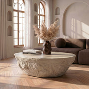 Tyrel - Modern Beige Concrete Coffee Table — view 3
