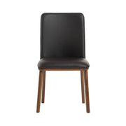 Utah - Modern Walnut and Brown Eco-Leather Dining Chair- Set of 2 — view 4