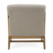 Vance - Modern Sand Fabric + Wood Accent Chair — view 3
