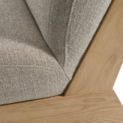 Vance - Modern Sand Fabric + Wood Accent Chair — view 5