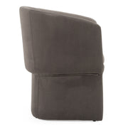 Vassar - Modern Grey Velvet Dining Chair — view 2