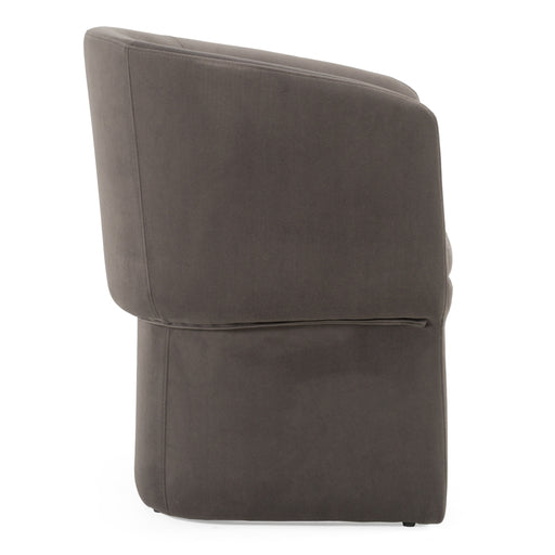 Vassar - Modern Grey Velvet Dining Chair — view 2