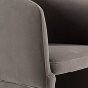 Vassar - Modern Grey Velvet Dining Chair — view 4