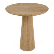 Velma - Modern Travertine Marble Round Dinette Table — view 4