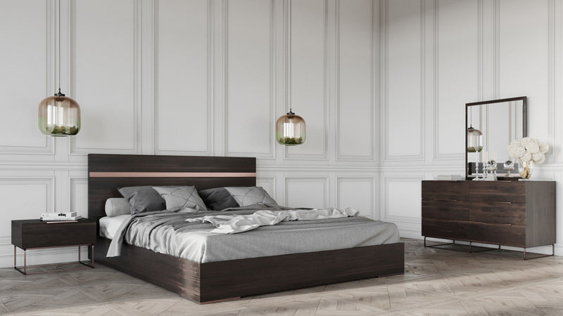 Benzon Italian Modern Dark Rovere Mirror — view 2