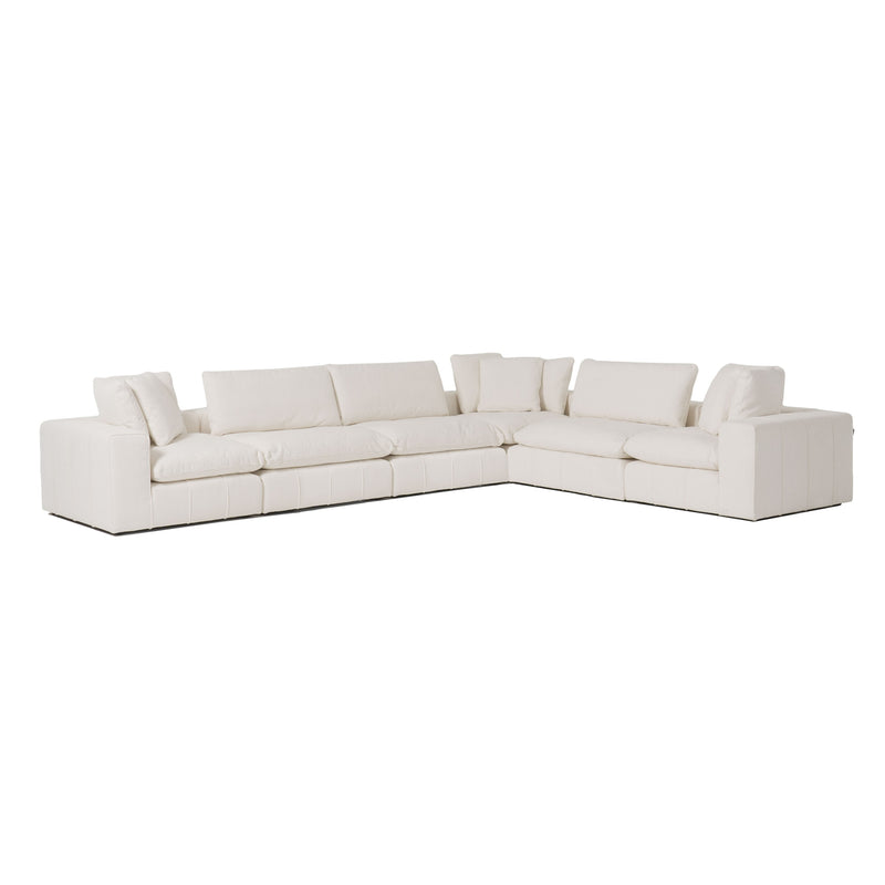 Vicki - Modern Off-White Fabric Modular Corner Seat — view 5