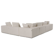 Vicki - Modern Off-White Fabric Modular Armless Seat — view 5