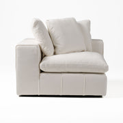 Vicki - Modern Off-White Fabric Modular Corner Seat