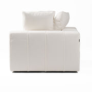 Vicki - Modern Off-White Fabric Modular Corner Seat — view 2