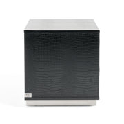 Victoria Modern Black Crocodile Nightstand — view 4