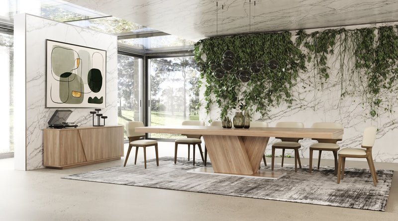 Victoria - Italian Modern Walnut Caracalla Extendable Dining Table — view 3