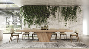 Victoria - Italian Modern Walnut Caracalla Extendable Dining Table — view 2