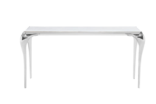 Vince - Faux Marble & Stainless Steel Console Table — view 2