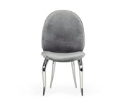 Vince - Glam Grey Velvet Dining Chair Set of 2 — view 2