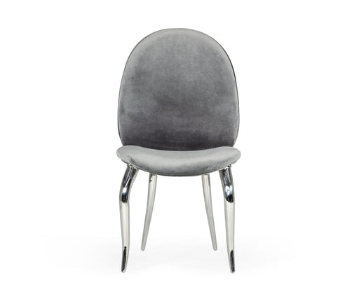 Vince - Glam Grey Velvet Dining Chair Set of 2 — view 2