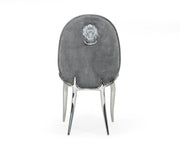 Vince - Glam Grey Velvet Dining Chair Set of 2 — view 4