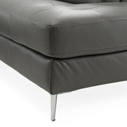 Viola - Italian Contemporary Blue-Grey Leather Right Facing Sectional Sofa — view 5
