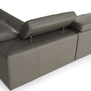 Viola - Italian Contemporary Grey Leather Right Facing Sectional Sofa — view 4
