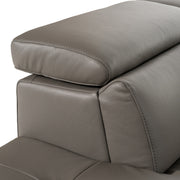 Viola - Italian Contemporary Grey Leather Left Facing Sectional Sofa — view 5