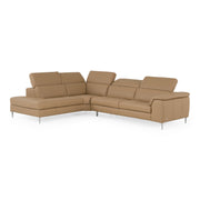 Viola - Italian Contemporary Deserto Leather Left Facing Sectional Sofa — view 3