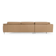 Viola - Italian Contemporary Deserto Leather Left Facing Sectional Sofa — view 2