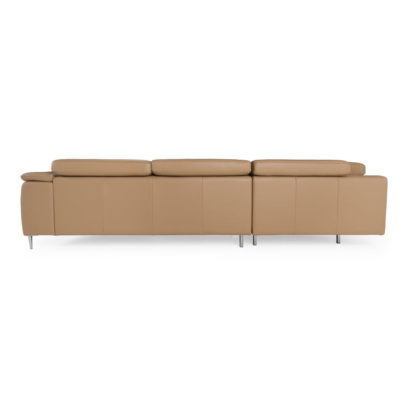 Viola - Italian Contemporary Deserto Leather Left Facing Sectional Sofa — view 2