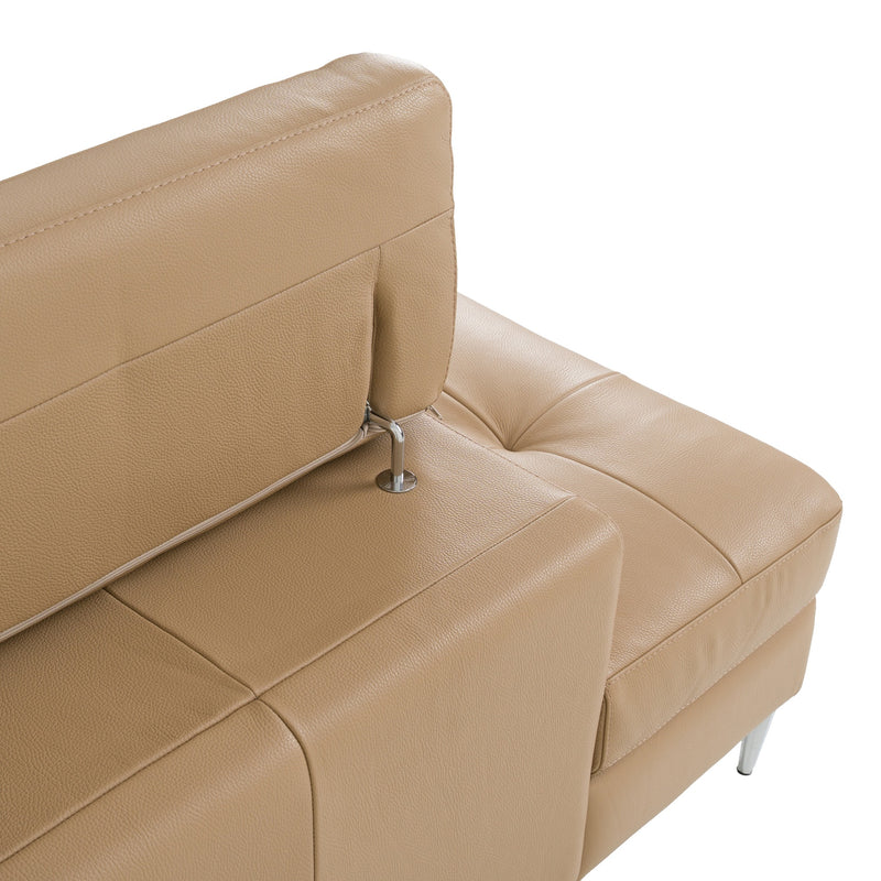 Viola - Italian Contemporary Deserto Leather Left Facing Sectional Sofa — view 5