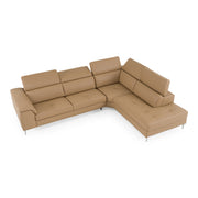 Viola - Italian Contemporary Deserto Leather Right Facing Sectional Sofa — view 4