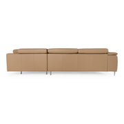 Viola - Italian Contemporary Deserto Leather Right Facing Sectional Sofa — view 2