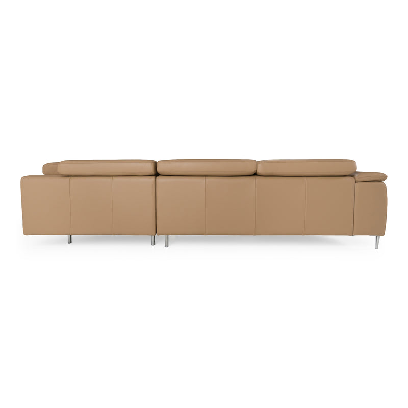 Viola - Italian Contemporary Deserto Leather Right Facing Sectional Sofa — view 2