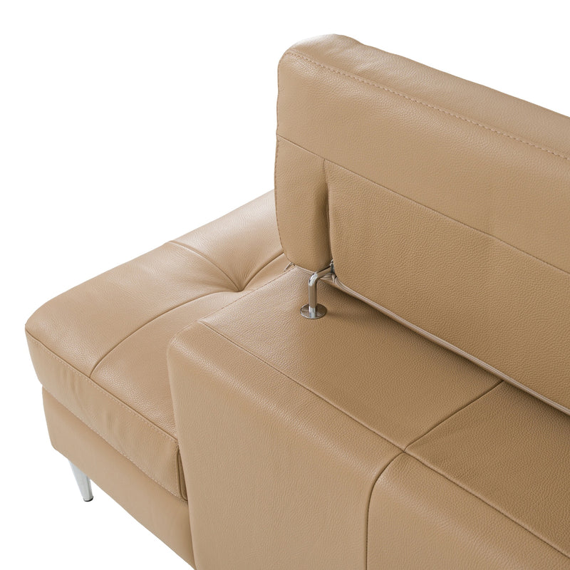 Viola - Italian Contemporary Deserto Leather Right Facing Sectional Sofa — view 5