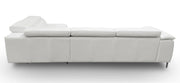 Viola - Italian Contemporary Grey Leather Right Facing Sectional Sofa — view 3