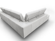 Viola - Italian Contemporary Grey Leather Left Facing Sectional Sofa — view 2