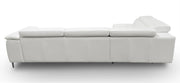 Viola - Italian Contemporary Grey Leather Left Facing Sectional Sofa — view 3