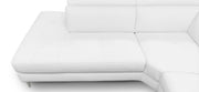 Viola - Italian Contemporary White Leather Left Facing Sectional Sofa — view 2