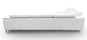 Viola - Italian Contemporary White Leather Left Facing Sectional Sofa — view 4