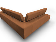Viola - Italian Contemporary Cognac Leather Left Facing Sectional Sofa — view 3
