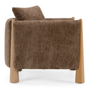 Voight - Contemporary Brown Fabric Accent Chair — view 2