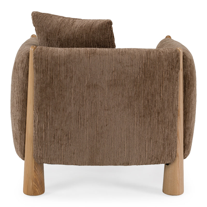 Voight - Contemporary Brown Fabric Accent Chair — view 4