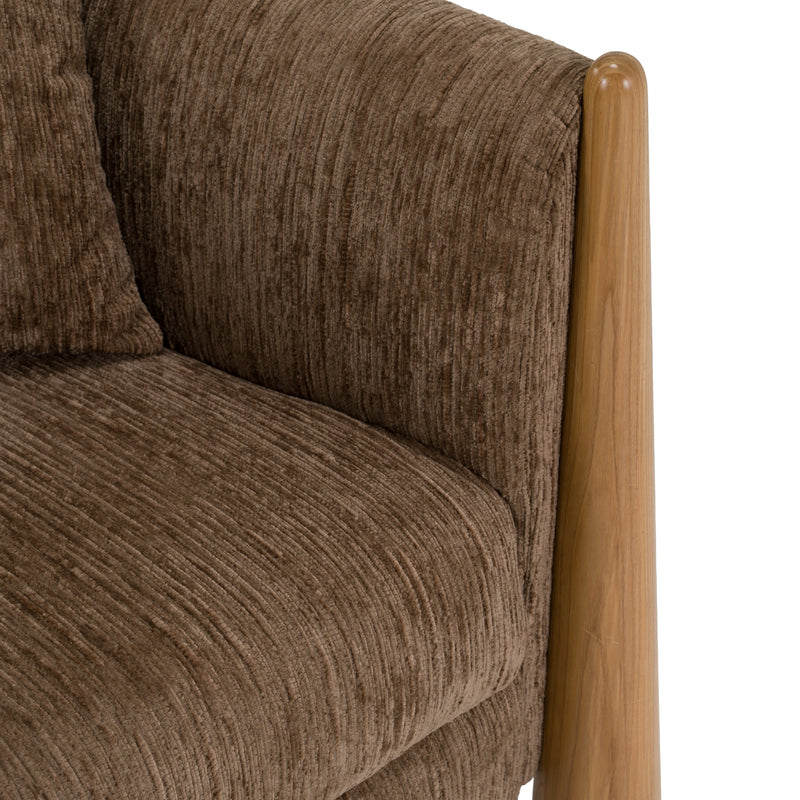 Voight - Contemporary Brown Fabric Accent Chair — view 5