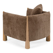 Voight - Contemporary Brown Fabric Accent Chair — view 3