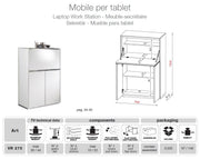 VR275 Verona White TV Entertainment System Made In Italy — view 4