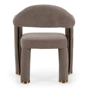 Walbrook - Modern Brown Fabric + Gold Dining Chair — view 4