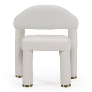 Walbrook - Modern Off-White Fabric + Gold Dining Chair — view 3