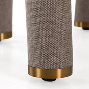Walbrook - Modern Brown Fabric + Gold Dining Chair — view 5
