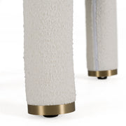 Walbrook - Modern Off-White Fabric + Gold Dining Chair — view 4